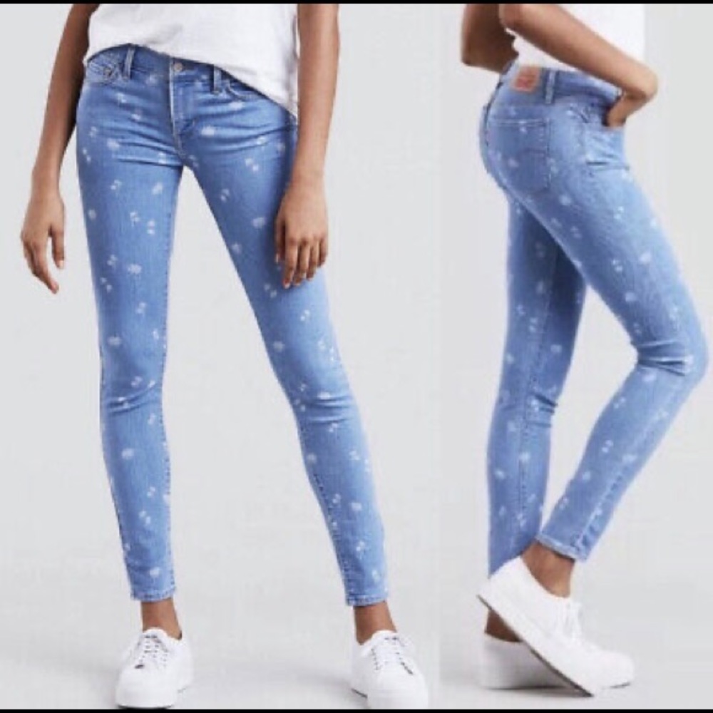 Women’s Levi’s 710 Super skinny 31 jeans palm trees jeggings  stretch pants